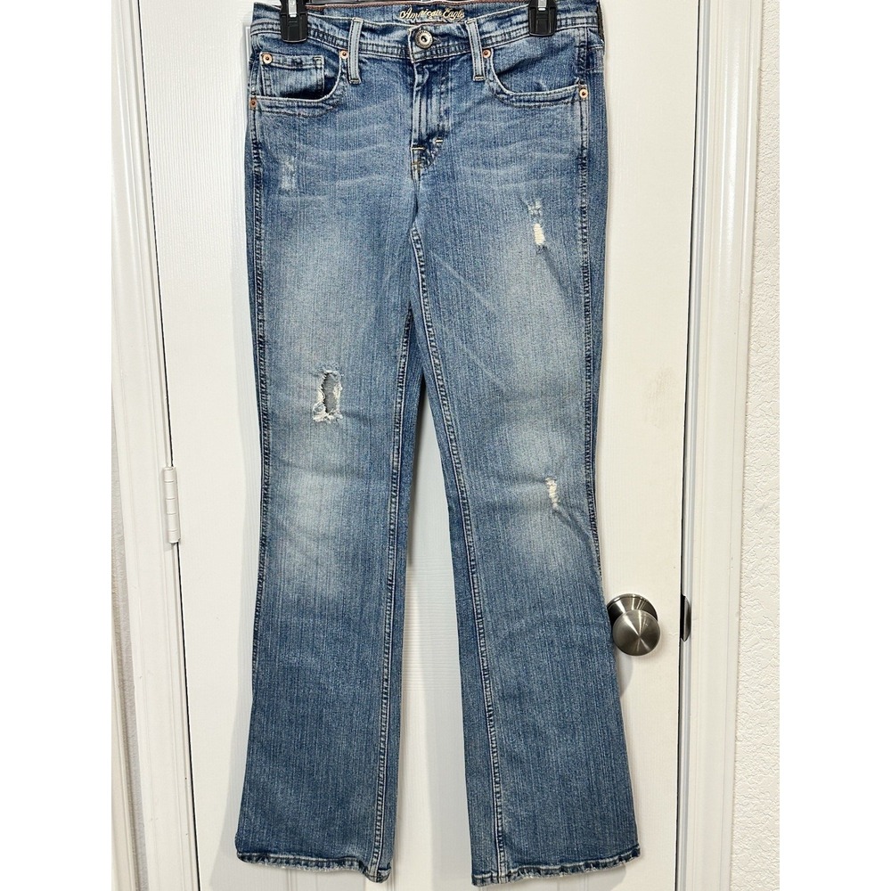 American Eagle Vintage Y2K Jeans Stretch Skinny Flare Sz 6 Regular 31.5" Inseam‎